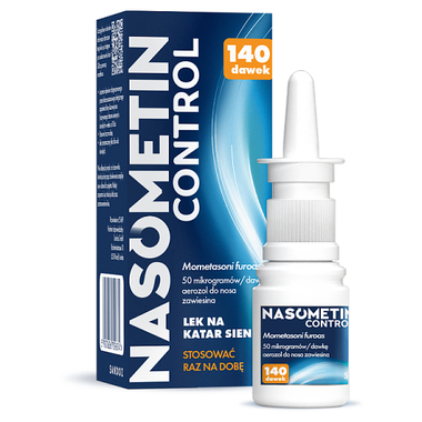 Nasometin Control, 50 mikrogramów/dawkę, aerozol do nosa, 140 dawek