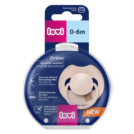 Lovi, smoczek silikonowy dynamiczny Nude, 0-6 m, 1 sztuka - zdjęcie produktu