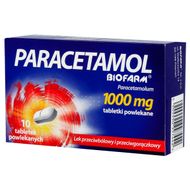 Paracetamol Biofarm 1000 mg, 10 tabletek powlekanych