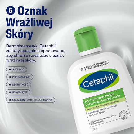 Cetaphil MD Dermoprotektor, balsam nawilżający do twarzy i ciała, 250 ml