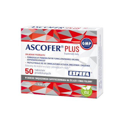 Ascofer Plus, 50 tabletek powlekanych - zdjęcie produktu