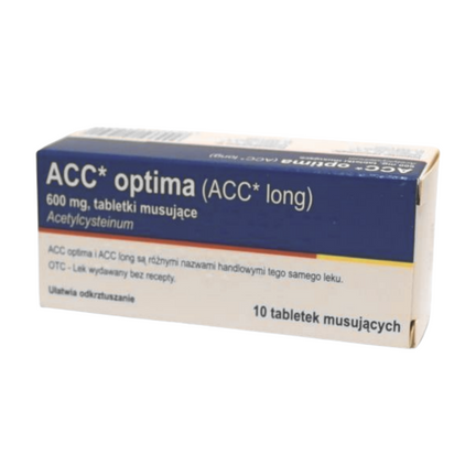 ACC optima 600 mg, 10 tabletek musujących (import równoległy Pharmapoint) - zdjęcie produktu