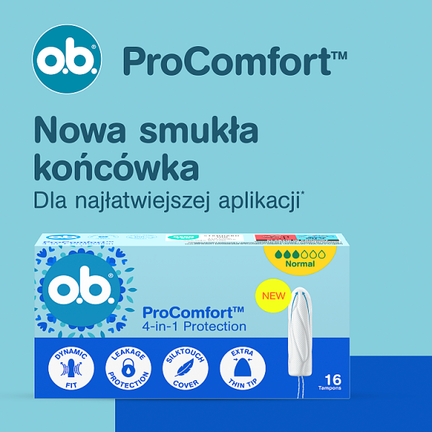 Tampony O.B. ProComfort Mini, 16 sztuk - Dorosły