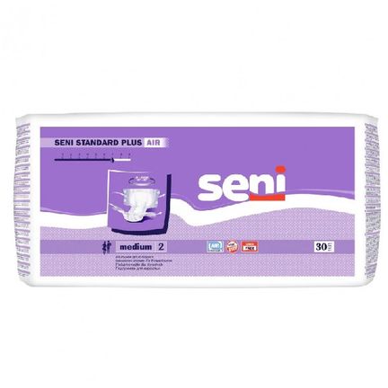 Pieluchomajtki dla dorosłych zapinane na rzepy Seni Standard Plus Air M, 30 sztuk - zdjęcie produktu