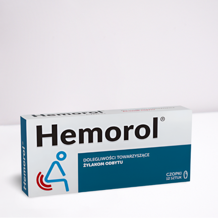 Hemorol, 12 czopków - PRODUKT LECZNICZY NIEREFUNDOWANY OTC