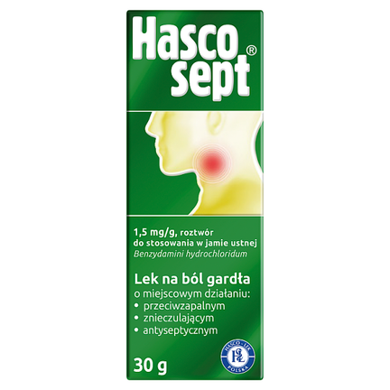 Hascosept, lek na ból gardła, spray, 30 g  - zdjęcie produktu