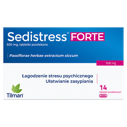 Sedistress Forte 500 mg, 14 tabletek powlekanych - zdjęcie produktu