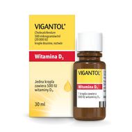 Vigantol 20 000 IU, witamina D3, krople doustne, 10 ml