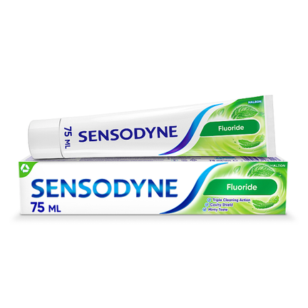Pasta Sensodyne Fluoride, 75 ml - Nieświeży oddech, Próchnica