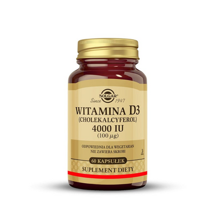 Solgar Witamina D3 4000 IU, 60 kapsułek - zdjęcie produktu