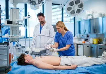 Badanie ENG - do ciała pacjenta przykleja się elektrody.