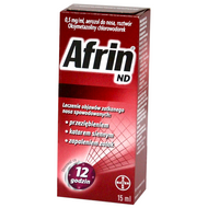 Afrin ND 0,5 mg/ml, aerozol do nosa, roztwór, 15 ml