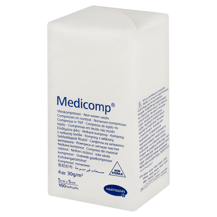 Medicomp Extra. 5 cm x 5 cm, kompresy niejałowe, 100 sztuk - WYRÓB MEDYCZNY