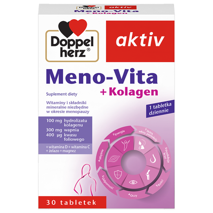 Doppelherz Aktiv Meno-Vita + kolagen, 30 kapsułek - zdjęcie produktu