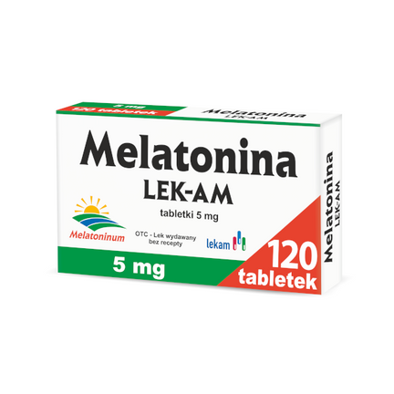 Melatonina LEK-AM, 5 mg, 120 tabletek  - zdjęcie produktu