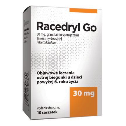 Racedryl Go, 30 mg, granulat do sporządzania zawiesiny doustnej, 10 saszetek - zdjęcie produktu