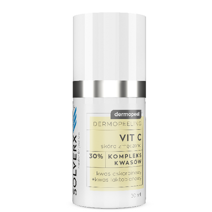 EMPIRE PHARMA Solverx Dermopeel peeling, 30% Vit-C, 30 ml — Składniki i ocena