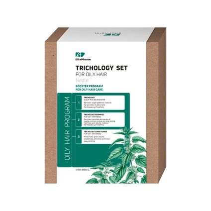 ELFA PHARM Zestaw Oily Hair Trichology, peeling, 100 ml + szampon, 200 ml + odżywka, 200 ml — Składniki i ocena