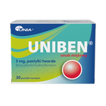 Uniben 3 mg, smak miętowy, 30 pastylek twardych
