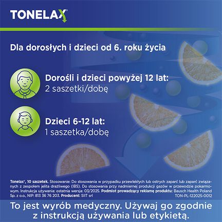 Tonelax, 10 saszetek - Dorosły