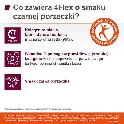 4Flex, smak czarnej porzeczki, 30 saszetek - VITADIRECT