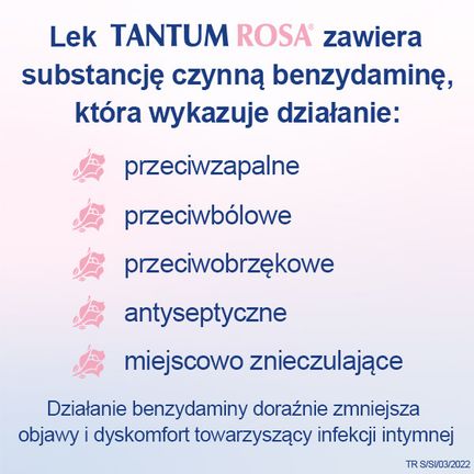 Tantum Rosa, proszek do sporządzania roztworu dopochwowego, 10 saszetek - PRODUKT LECZNICZY NIEREFUNDOWANY OTC