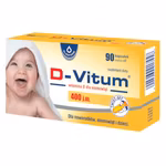 D-Vitum 400 j.m., witamina D dla niemowląt, 90 kapsułek twist-off 