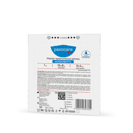PasoCare Med, plaster opatrunkowy wodoodporny, 10 cm x 8 cm, 25 sztuk - zdjęcie produktu