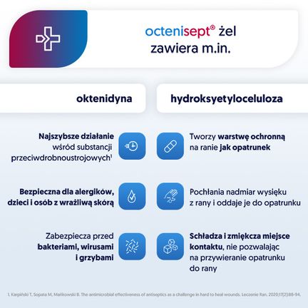 Octenisept, żel na rany i oparzenia, 20 ml - ŻEL