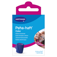 Peha-haft, opaska podtrzymująca elastyczna, niebieska, 6 cm x 4 m