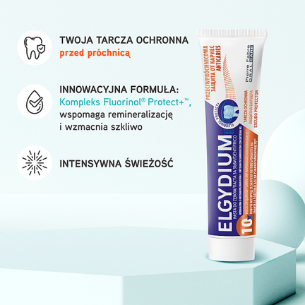 Elgydium Przeciwpróchnicowa, pasta do zębów, 75 ml - Dorosły, Młodzież