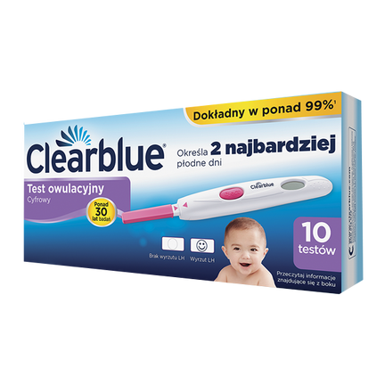 Cyfrowy test owulacyjny Clearblue, 10 sztuk - zdjęcie produktu