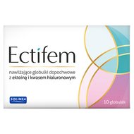 Ectifem, nawilżające globulki dopochwowe, 10 sztuk