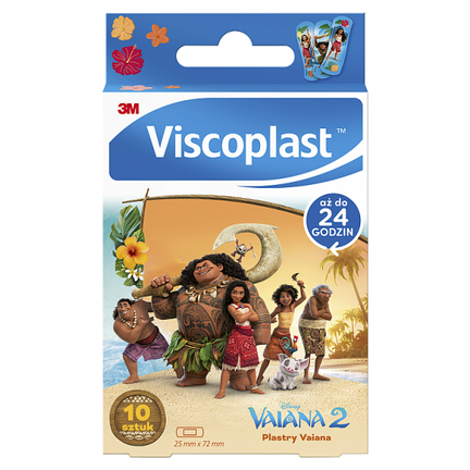Viscoplast Plastry Vaiana, 72 mm x 25 mm, 10 sztuk - WYRÓB MEDYCZNY
