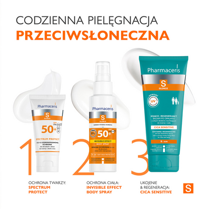 Pharmaceris S invisible Effect Body Spray, emulsja ochronna do ciała SPF 50+, 150 ml