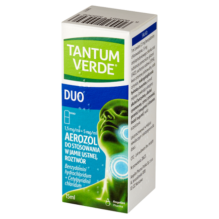 Tantum Verde Duo, spray, 15 ml - PRODUKT LECZNICZY NIEREFUNDOWANY OTC