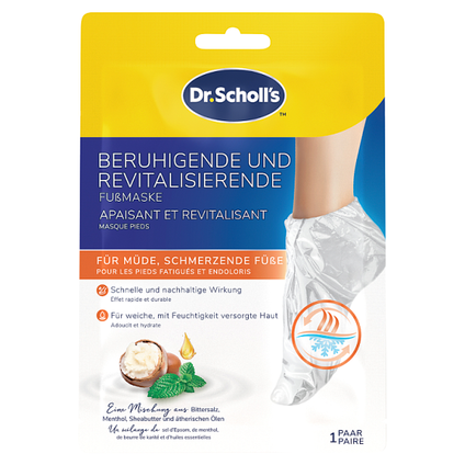 SCHOLL Scholl maska do stóp kojąco-rewitalizująca, 1 para — Składniki i ocena