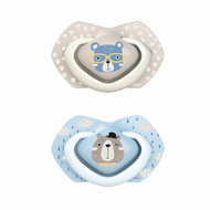 Canpol babies, Smoczek silikonowy 18m+ symetryczny Bonjour Paris, 2 sztuki