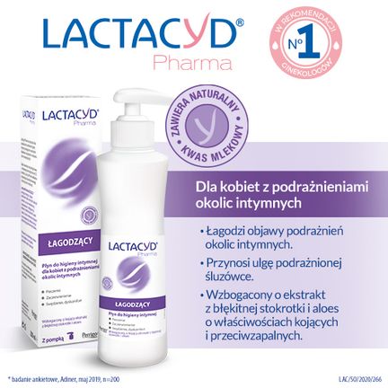 Lactacyd Pharma Łagodzący płyn do higieny intymnej, 250 ml - PŁYN