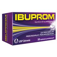 Ibuprom 200 mg, 50 tabletek powlekanych