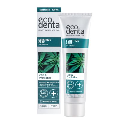 SPLAT Ecodenta Sensitive, pasta do zębów z CBD i probiotykami, 100 ml