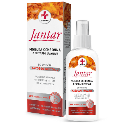 IDEEPHARM Jantar Medica Mgiełka ochronna do włosów z filtrami UVA/UVB, 150 ml — Inhaltsstoffe i ocena