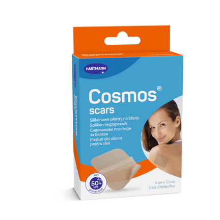 Cosmos Scars, silikonowe plastry na blizny, 5 x 7,2 cm, 5 sztuk - zdjęcie produktu
