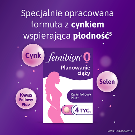 Femibion 0 Planowanie ciąży, Kwas Foliowy Plus, 28 tabletek - 5907589874587