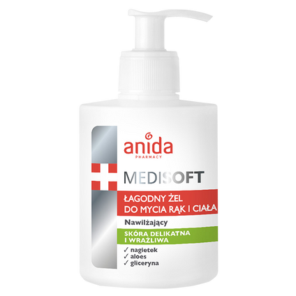 SCAN-ANIDA Anida Medi Soft, łagodny żel do mycia rąk i ciała, 300 ml — Składniki i ocena