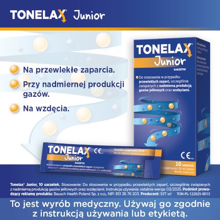 Tonelax Junior, 10 saszetek - 5397313002520