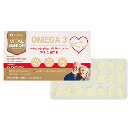 Vital Senior Omega 3, 60 kapsułek miękkich - zdjęcie produktu