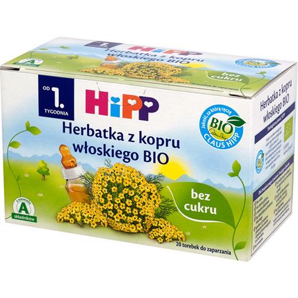 HiPP BIO, herbatka z kopru włoskiego od 1. tygodnia, 30 g - SUPLEMENT DIETY