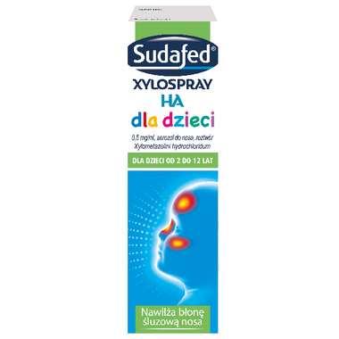 Sudafed XyloSpray HA dla dzieci, 0,5 mg/ml, aerozol do nosa, roztwór, 10 ml