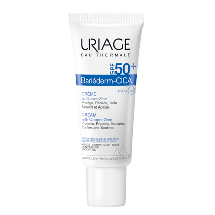 URIAGE Uriage Bariederm CICA, krem regenerująco-ochronny SPF 50+, 40 ml